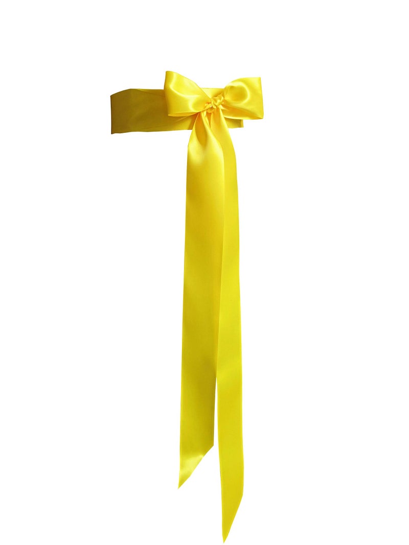 Leimandy æ–°å“ 2" Wide Simple Classic Colorful Ribbon Sash for Dress Formal Wedding Dress (Daffodill) - Image 1